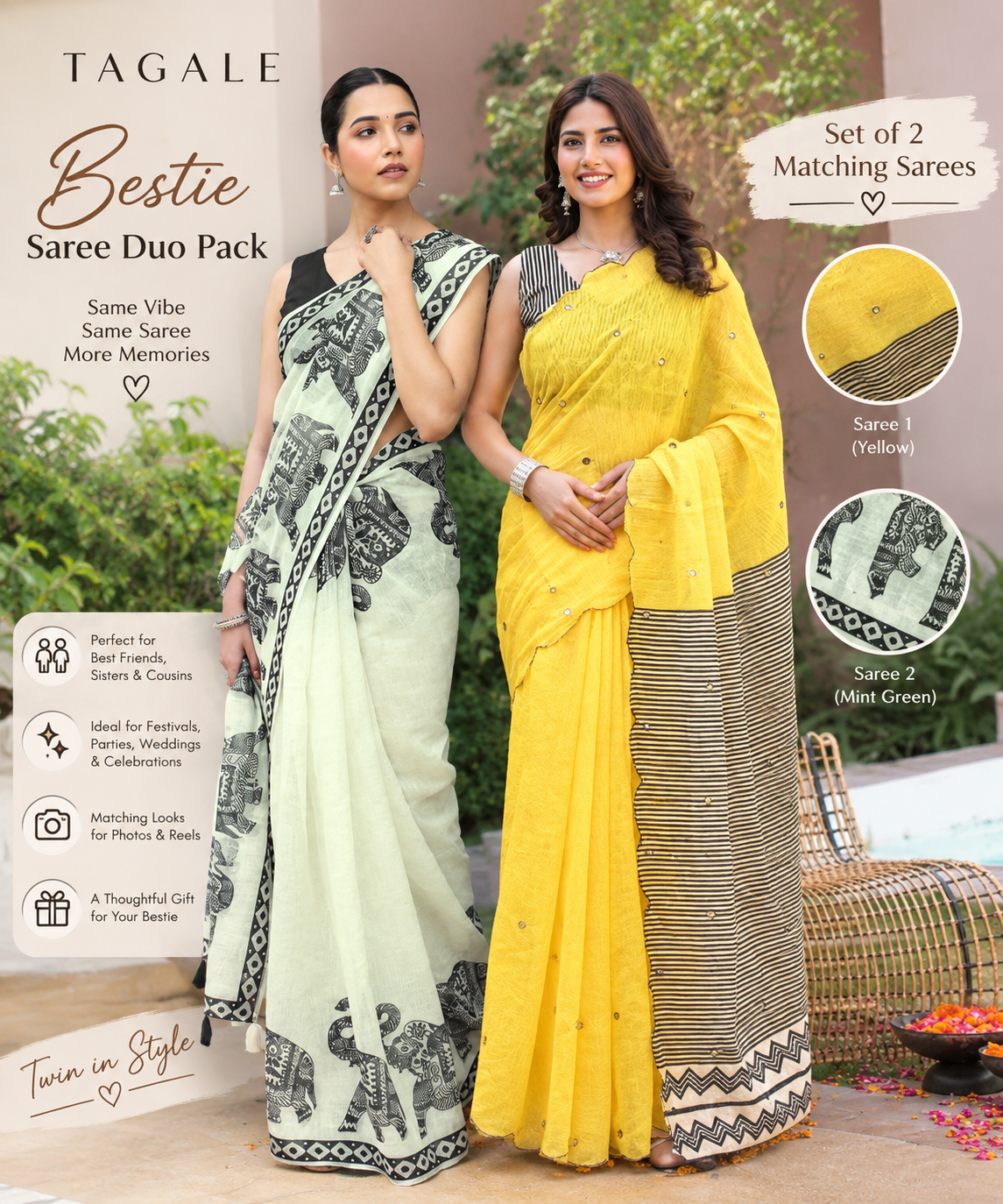 Bestie Sareee Duo Pack