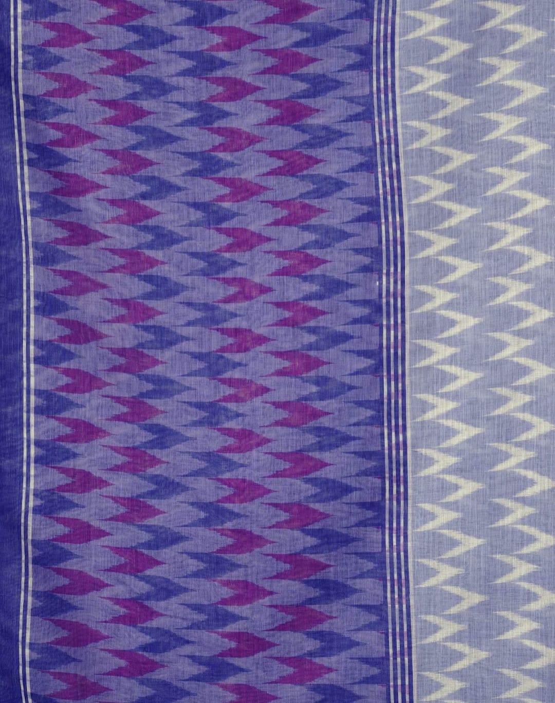Blue Linen Ikkat Printed Saree