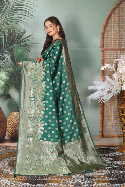 TAGALE Self Design Banarasi Art Silk Saree