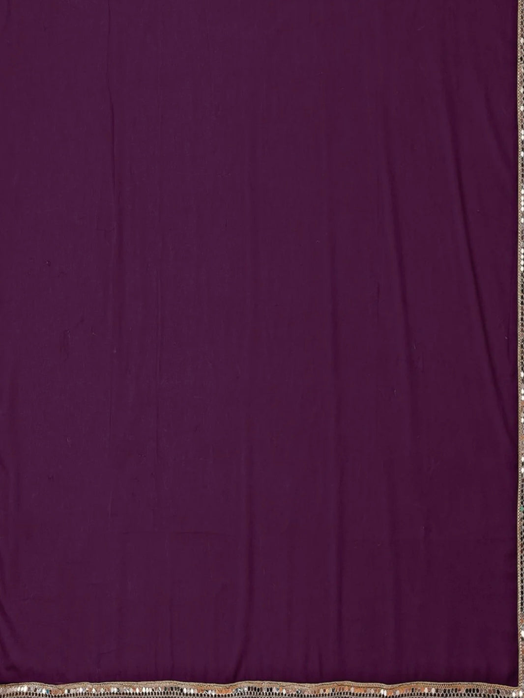 TAGALE Solid/Plain Bollywood Georgette Saree (Purple)